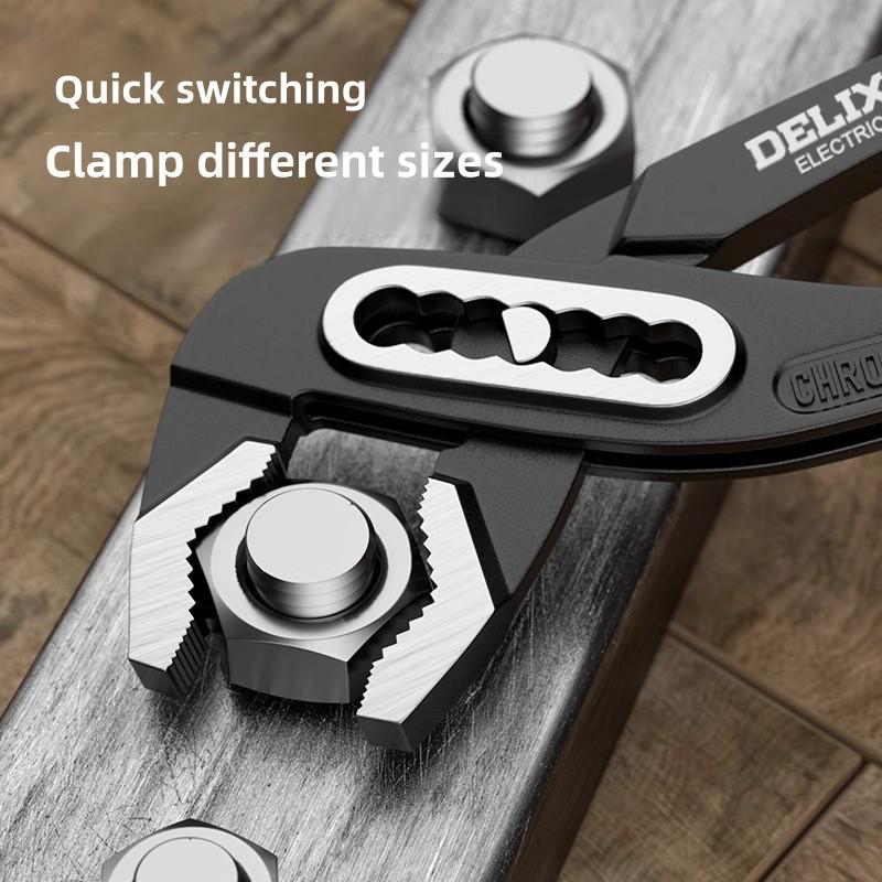 Industrial Grade Chrome Vanadium Steel Multi-Function Tool, Large Mouth Pliers, Dual Color Anti-Slip Handle Wrench, Adjustable Pipe Clamp, Hand Tools, Hardware