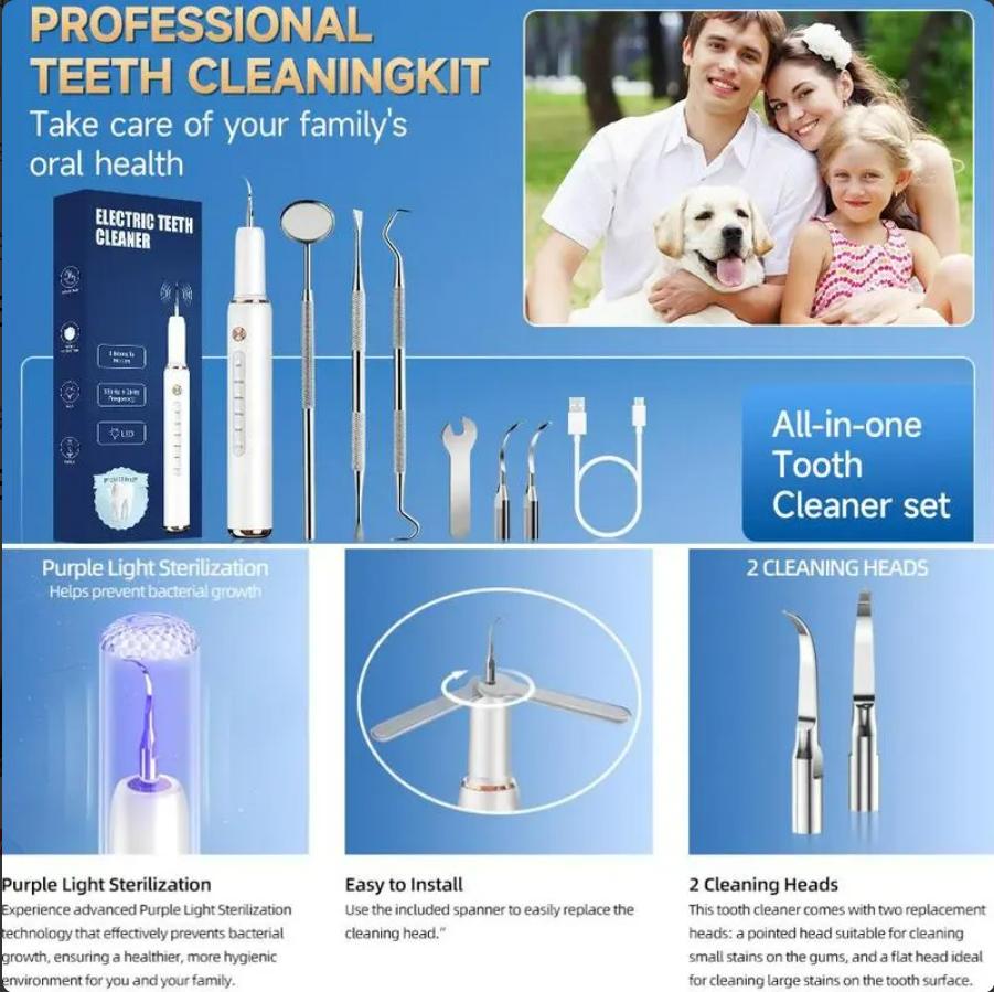 Remover for Teeth, Electric Tooth Cleaner Tartar Remover for Teeth with LED Light,5 Modes Rechargeable Teeth Cleaning Kit with Dental Tools Cleansing,teeth cleaning Remover for Teeth, Electric Tooth Cleaner Tartar Remover for Teeth with LED Light,5 Modes Rechargeable Teeth Cleaning Kit with Dental Tools Cleansing,teeth cleaning