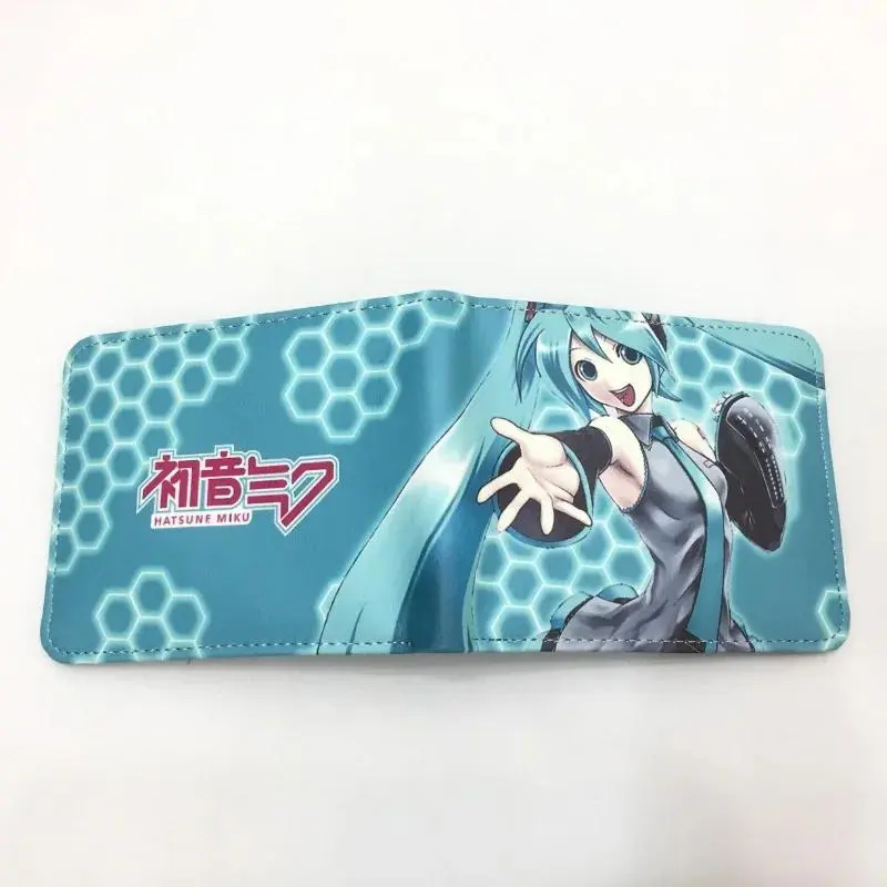 Hatsune Miku Short Anime Wallet Cartoon New Pu Coin Purse Card Holder Men's and Women's Credit Card Driver's License Storage Bag