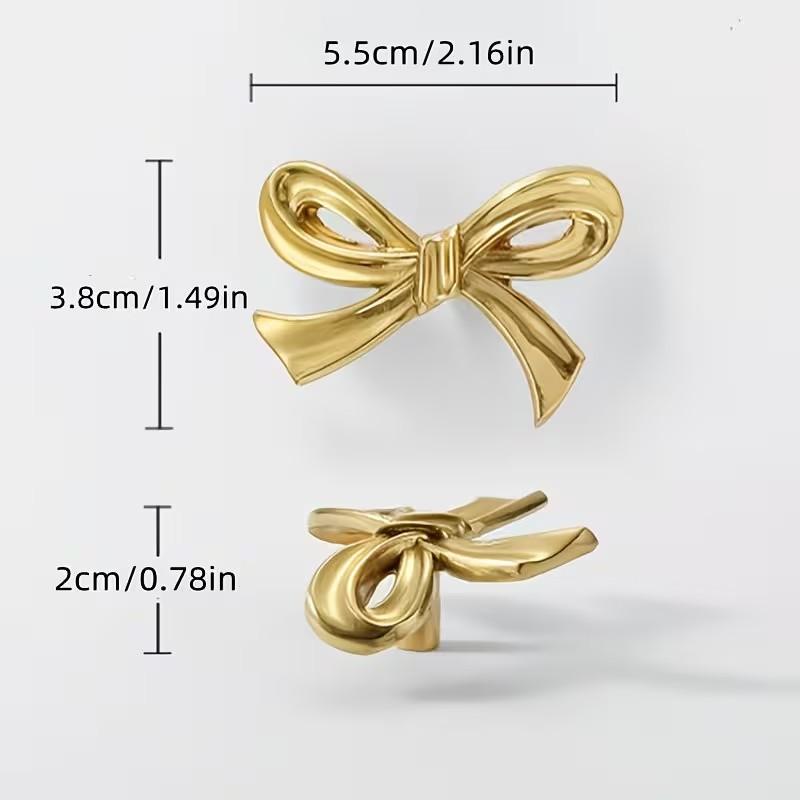 Elegant Cabinet Drawer Pull Handle, Alloy Butterfly Knot Decorative Accessory, Stylish Kitchen Hardware for Modern Homes