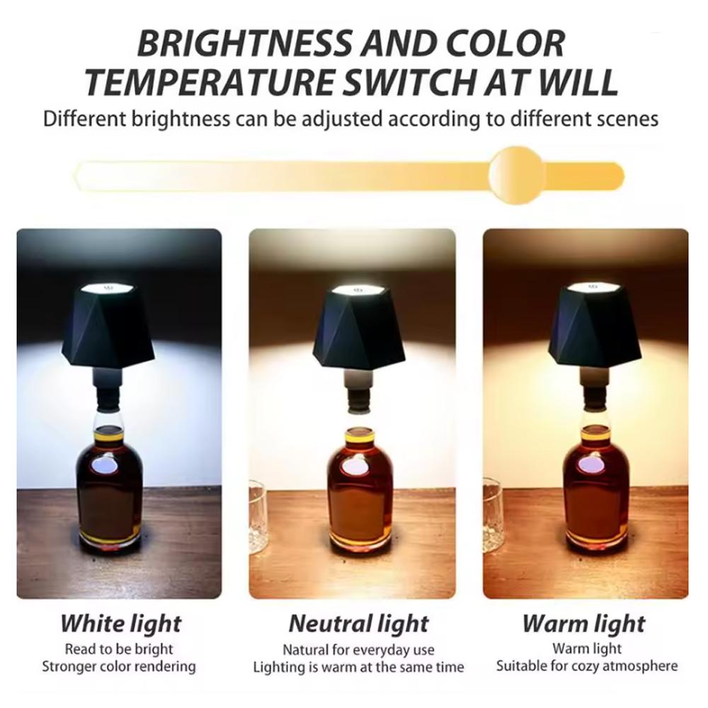 LED Wine Bottle Light Three Color Lights for Living Room Bedroom Study Office Dining Table Indoor Decor Atmosphere Lamp Home Decor Lighting