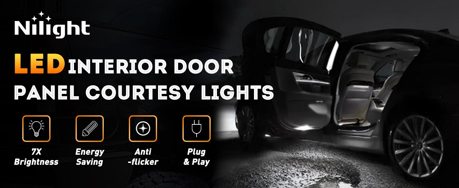 Nilight 2PCS LED Interior Door Panel Lights for Toyota Avalon Sienna Venza Camry, Prius 4Runner, Lexus IS, ES, GS, LS, RX, GX, LX, Subaru, BRZ Vehicle Automotive  dealsforyoudays