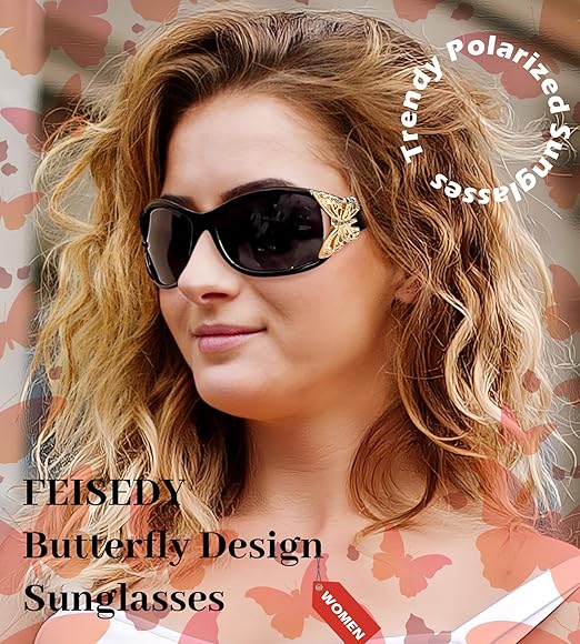 EyeconicFinds Women's Polarized Night Vision Glasses, Yellow Lens, Anti-glare, Safe Driving, B0103, Y2K Style, UV Protection, Sunglasses, B0078 EyeconicFinds Women's Polarized Night Vision Glasses, Yellow Lens, Anti-glare, Safe Driving, B0103, Y2K Style, UV Protection, Sunglasses, B0078