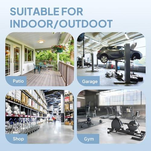 ROVSUN 30'' Industrial Heavy Duty Standing Fan, 8600CFM High Velocity Pedestal Fan with One-touch Oscillating Function, Adjustable Height, for Shop, Workshop, Garage, UL Listed, Black, 220W