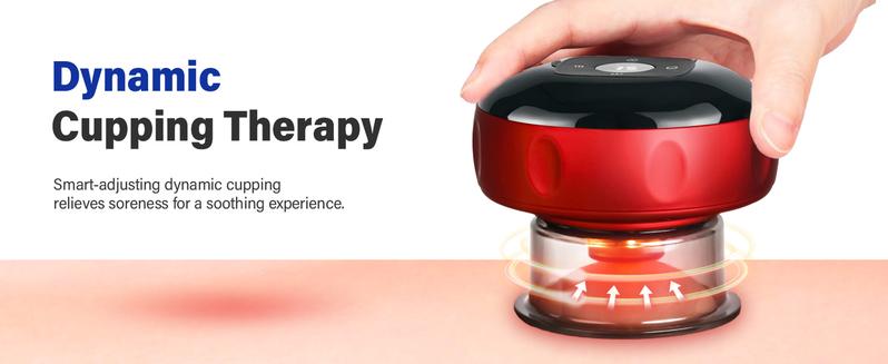 TISSCARE 5-in-1 Electric Cupping Massager Kit– 12-Level Temperature & Suction Control for Muscle Relaxation, Includes 2 Replaceable Cups, Original Smart Cupper Device, Professional Massage Tool Gun, Quiet Muscle Massage, Relaxation Neck Shoulder Leg Waist