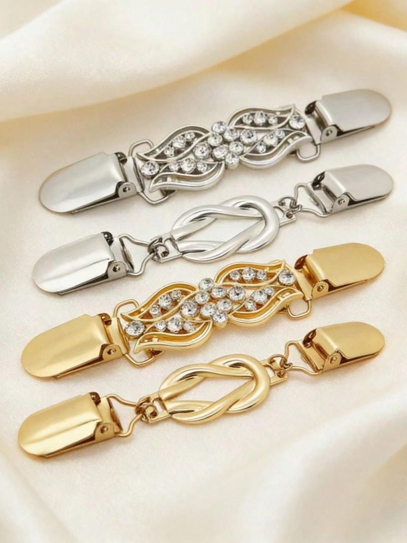 4-Piece Vintage Waist Cincher Set, Retro Sweater Dress Scarf Cardigan Clip, Women's Waist Trainer Belt, Unisex Design