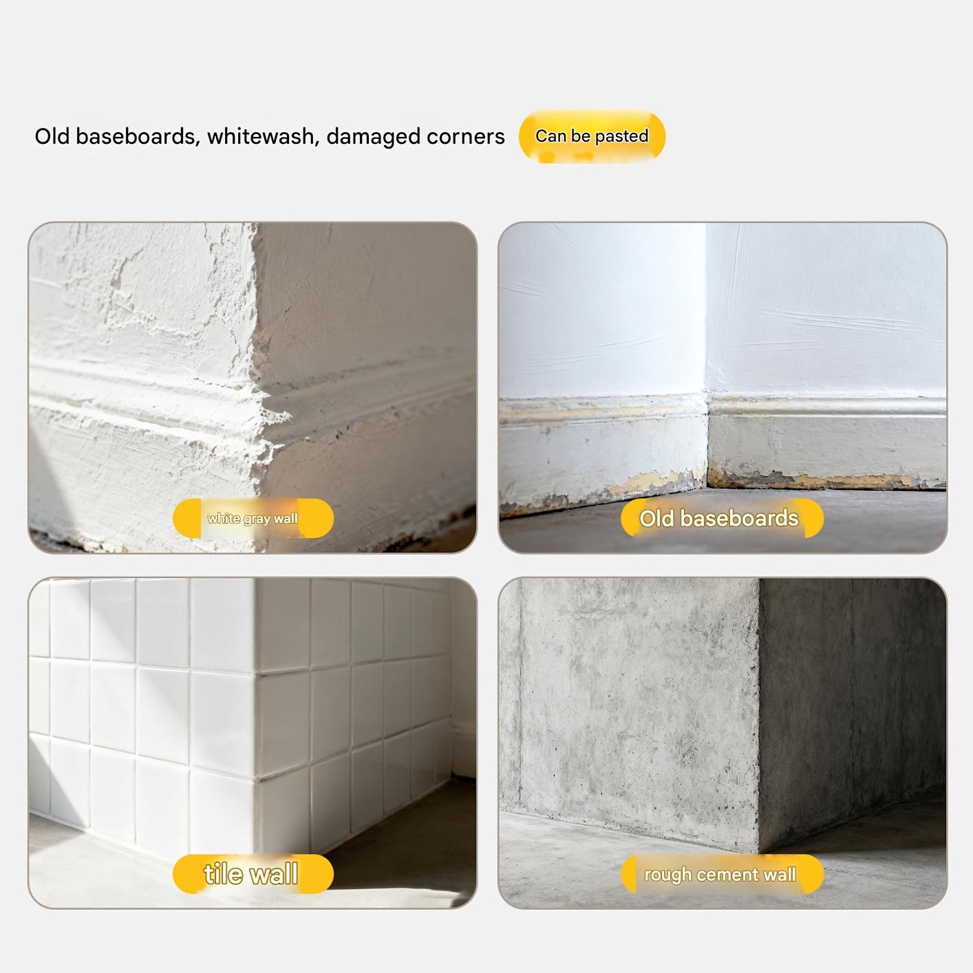 Self-Adhesive Baseboard Wall Border Strip, Thick Waterproof Decorative Trim for Windowsill & Door Frame, 500cm X 10cm