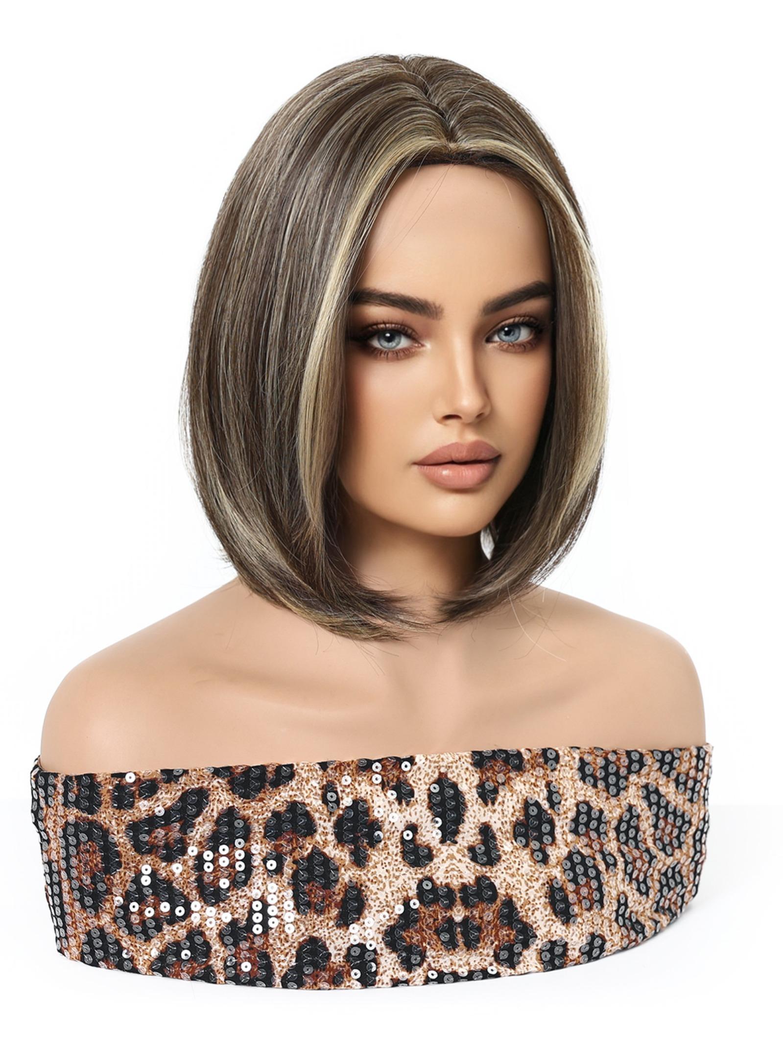 10 Inch Bob Wig Straight Hair Natural Breathable Fashion Cute, Festival, Short Wigs for All Seasons Synthetic Material Wigs