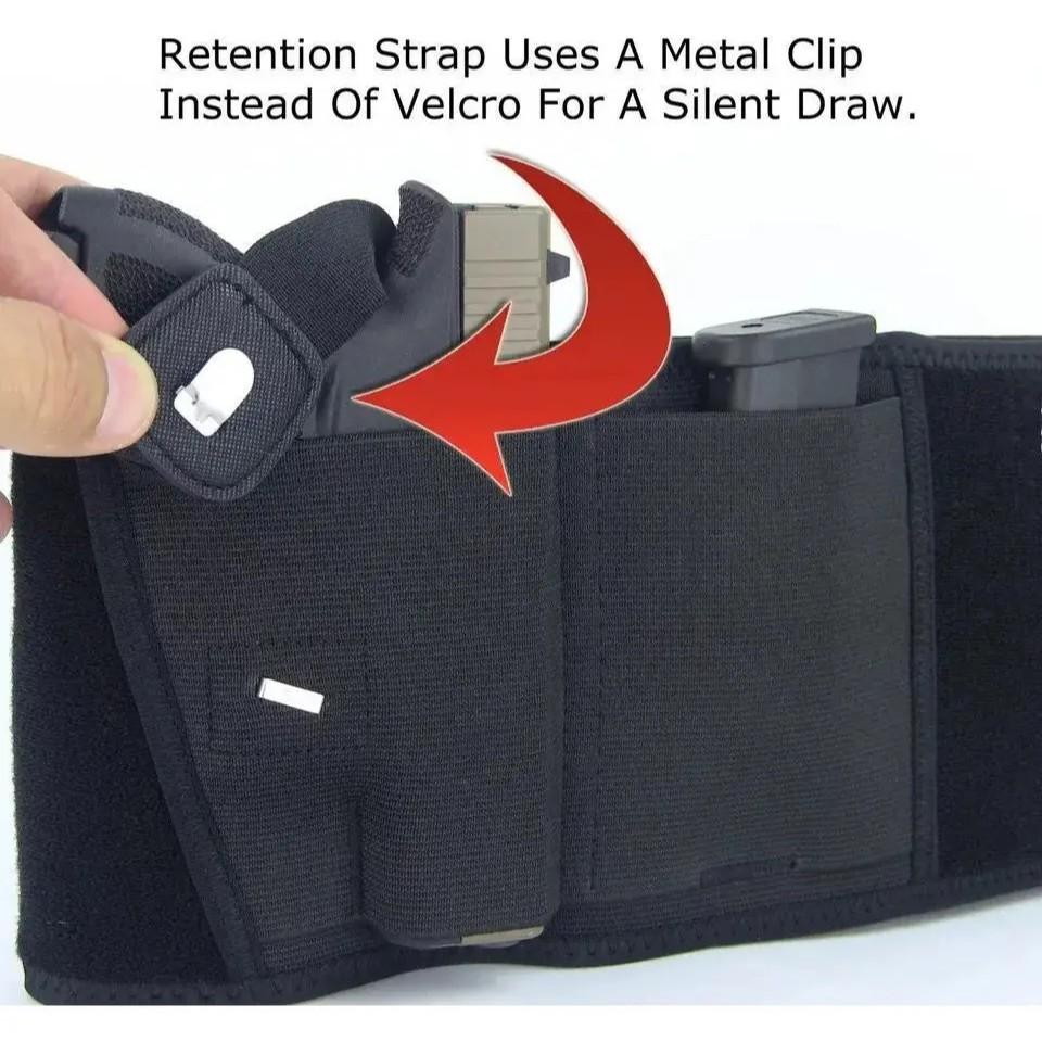 1pc Outdoor Tactical Gun Holster, Hidden Dive Material, Multi-Functional Concealed Carry Waist Belt, Universal Gun Stock Strap, Phone Case Bag