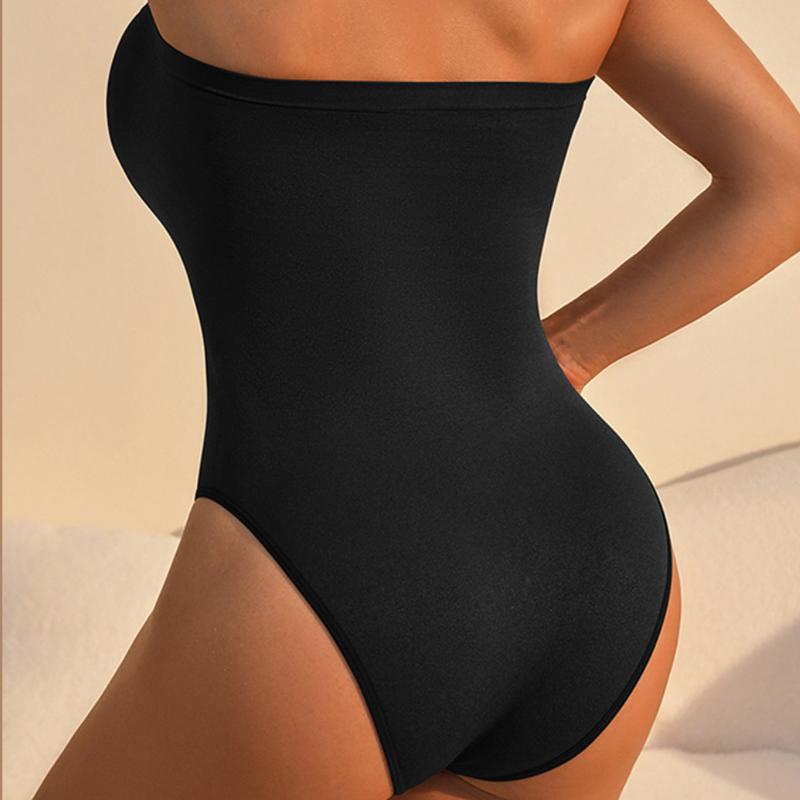 Women’s Plus Size Strapless Shapewear Bodysuit – Seamless Tummy Control Corset, Backless Invisible Dress Undergarment