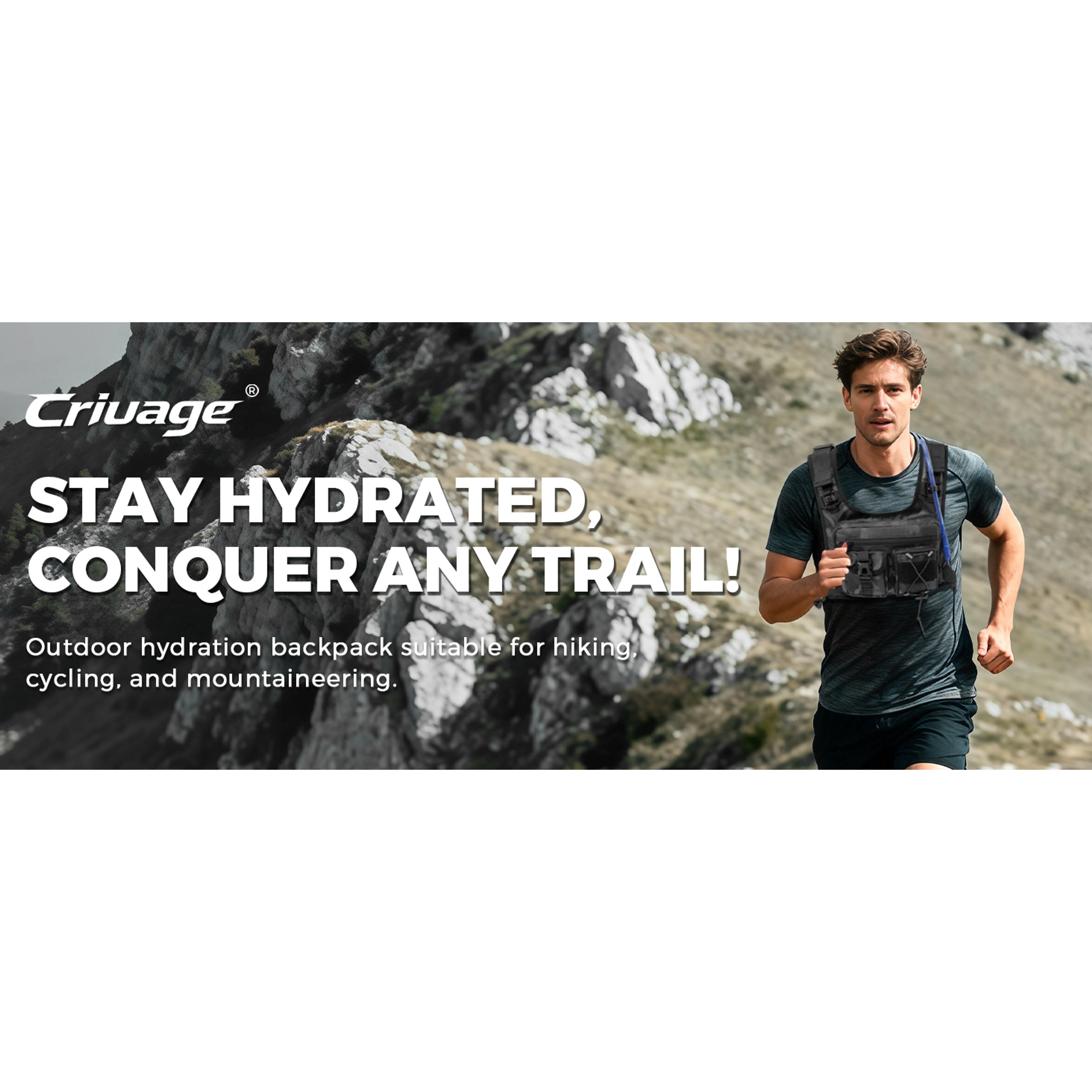 USA Patent Running Hydration Vest Backpack, Lightweight Chest Daypack with 2.0L Water Bladder Bag for Hiking, Running, Cycling for Men, Women USA Patent Running Hydration Vest Backpack, Lightweight Chest Daypack with 2.0L Water Bladder Bag for Hiking, Running, Cycling for Men, Women