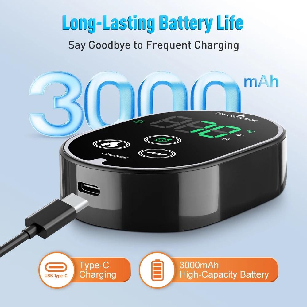 Electric Three-In-One Ankle Calf Foot Vibration Heating Massager, 6-Level Heat Therapy, Wrist Ankle Support, Leg Hand Foot Relaxation, Usb Rechargeable Massagers