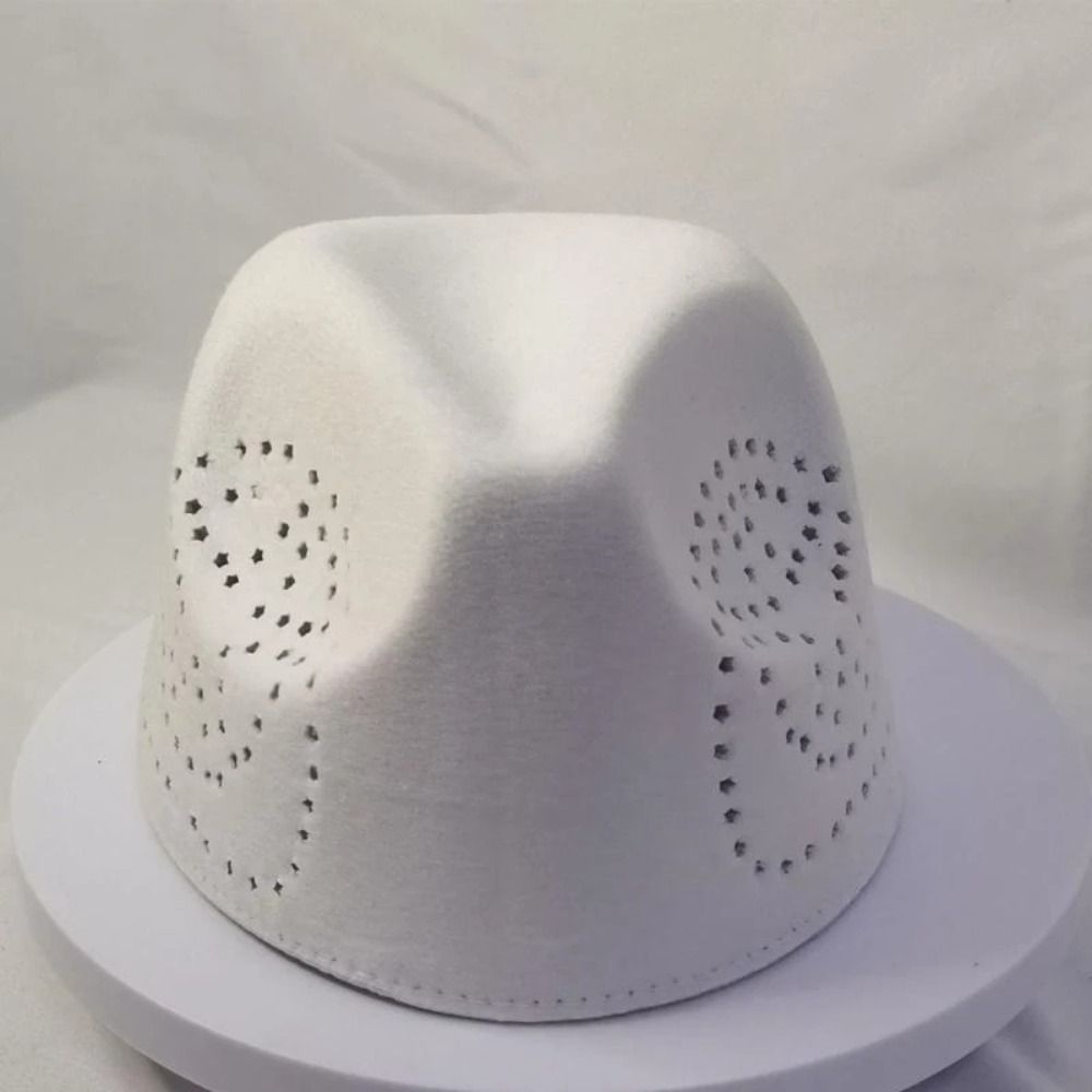 New Fabric Prayer Caps Soft Breathable Taqiyah Hat Hollowout Ethnic Festival Caps Worship