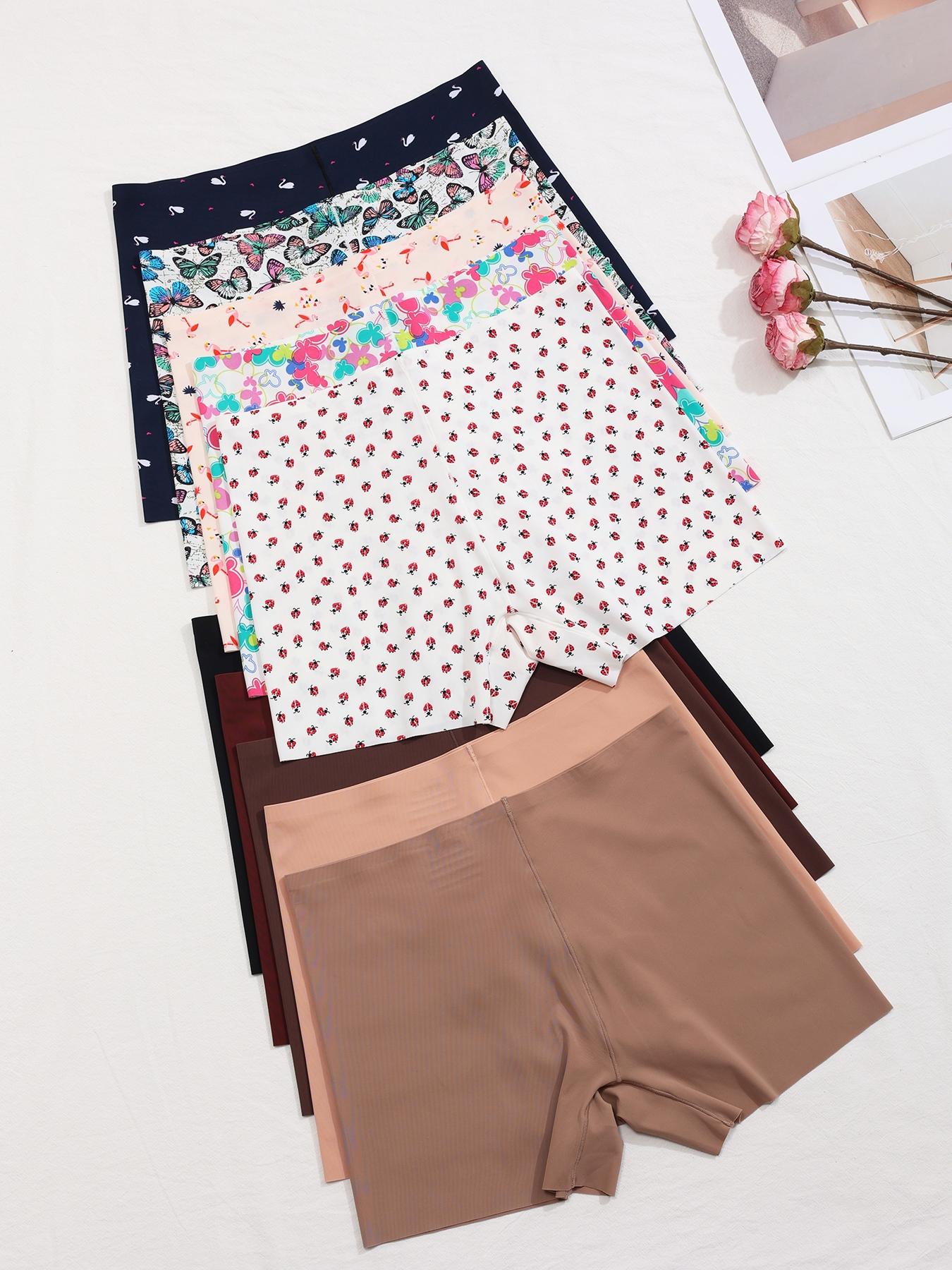 Women's Solid Color Seamless Boyshorts, Soft Comfy Breathable Boyshorts for Daily Wear, Women's Underwear for All Seasons, Seamless Panty