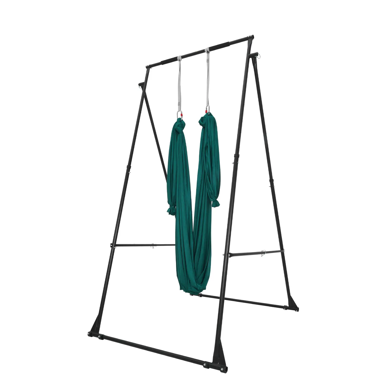 Yoga Stand Frame, Max 440.9 lbs Load Swing Stand, Triangular Structure Pull Up Stands, Aerial Silk Stands with EVA Foam & 6.6-yard Yoga Hammock, 4-Level Horizontal & 6-Level Vertical Adjustment