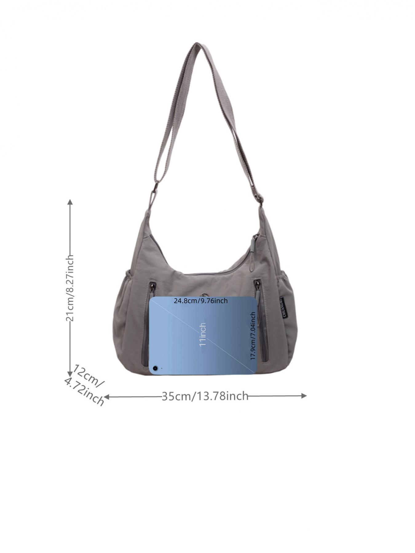 Fashionable and casual versatile crossbody bag, Crossbody Tote Bag, solid color, simple and versatile, single shoulder bag, solid color, multiple pockets, trendy armpit bag suitable for work, shopping, daily commuting