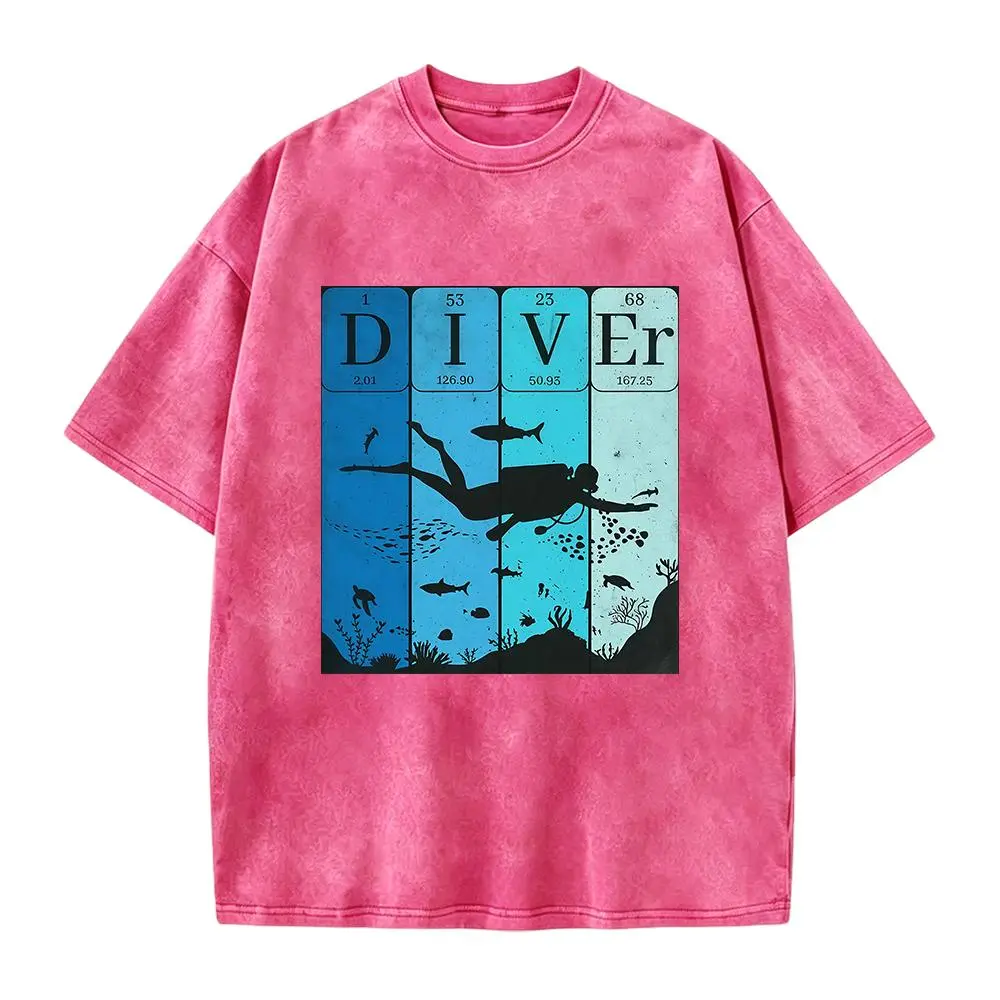 Scuba Diver T-Shirt | Periodic Table Elements Ocean Graphic Tee | Diving Gift for Men | Marine Life Underwater Shirt