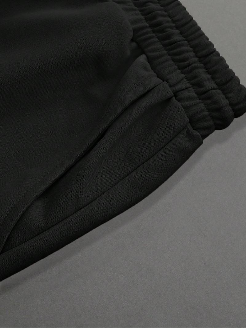 Men's Straight Leg Pants with Star Embroidery Patch, Casual Fashion Long Trousers, Comfortable Fit for Daily Wear, Casual Pocket Trousers