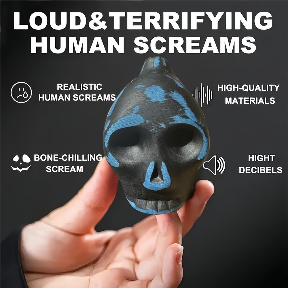 1Count Aztec Death Whistle Sound Effect, Realistic Human Scream, Easy Halloween Prank, Essential Horror Party Accessory, Painted Skull Design