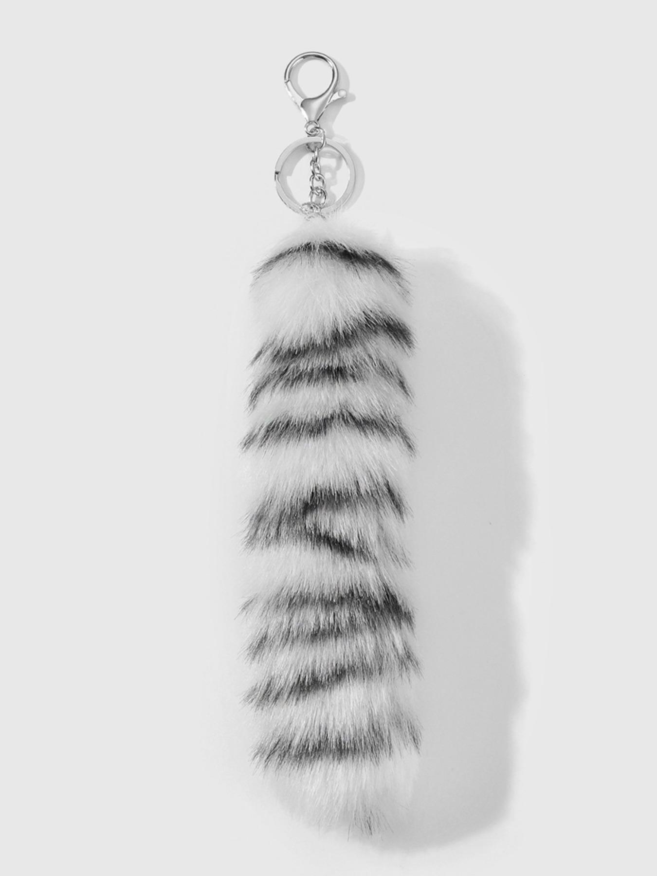 Super Giant Plush Fox Tail Bag Charm Keychain, Fashionable Halloween Handbag Accessory, Eye-Catching Style Statement for Bags & Clothing Decorations