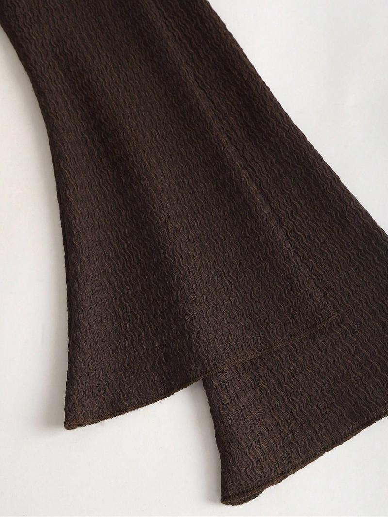 Women's stand-up collar, fitted waist, minimalist flared sleeves, metal buckle slim-fit midi dress, perfect for parties.