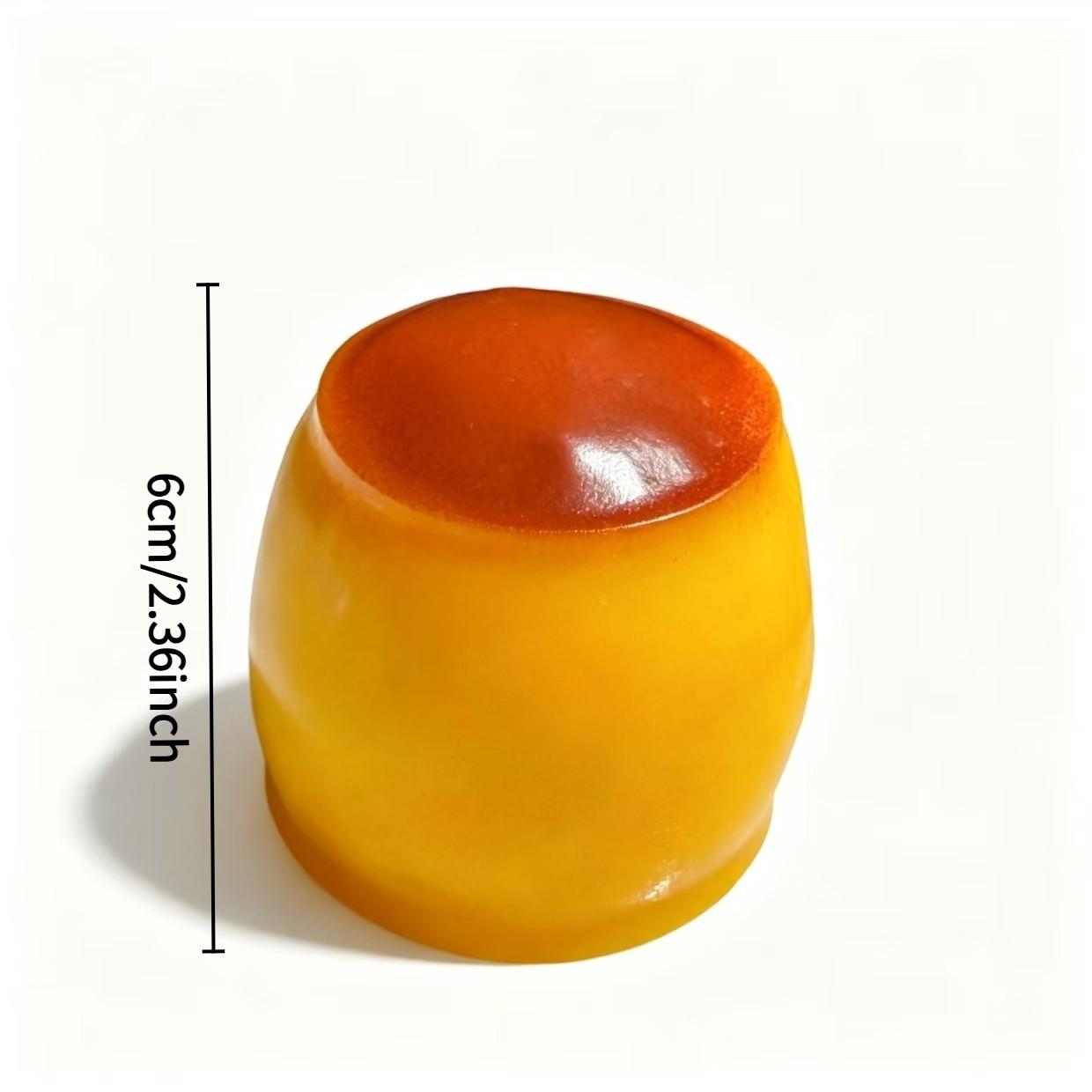 Non-Rebound Slow Rising Caramel Pudding Stress Ball, Soft Crispy Bead Filled Silicone Squeeze Toy, Squishy Fidgets, Anxiety Relief & Party Favors, Crunchy Pudding Squishy, Squishy Stress Balls