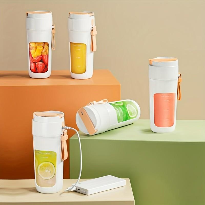 Portable USB Rechargeable Juicer Cup with 10 Blades, Small Juice Blender Travel Mug, Ideal for Smoothies and Milkshakes, Multifunctional Kitchen Accessory