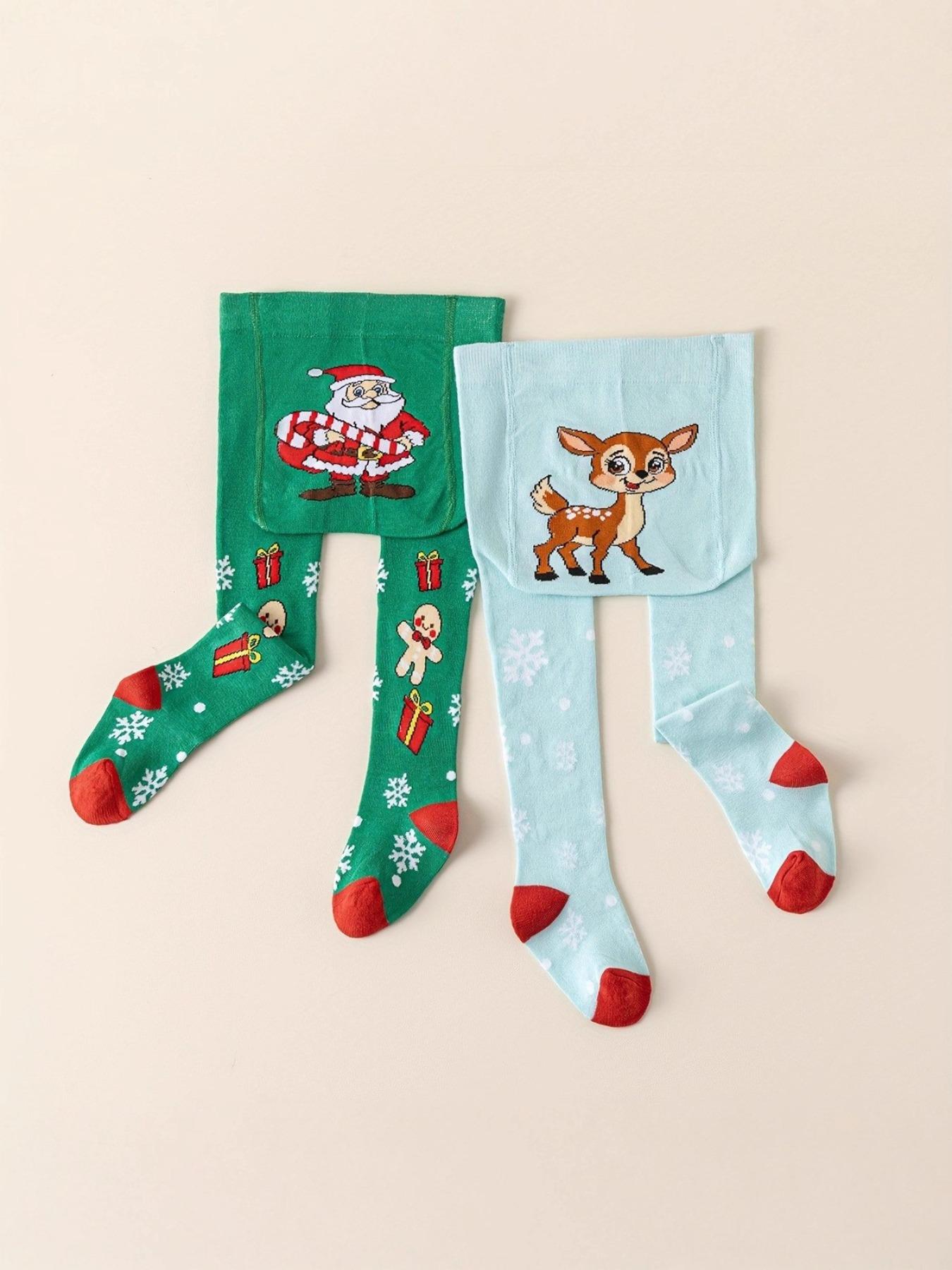 Christmas Pattern Jumpsuits Set, Fun Style, Precise Craftsmanship, Perfect for Holiday, 2 Pairs Pack, Clothes