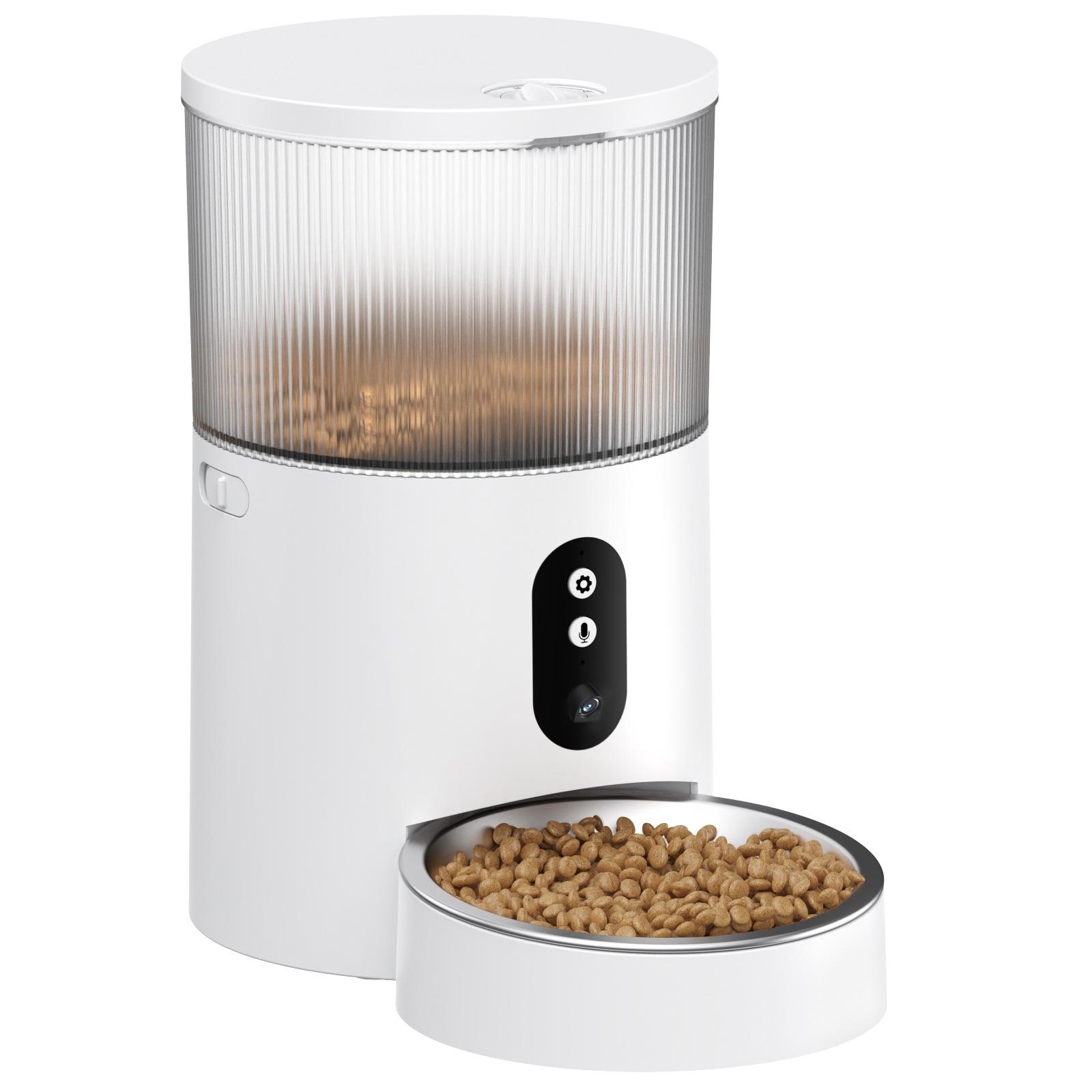 Pet intelligent feeder Remote control Timed quantitative automatic feeder Dog cat food feeder