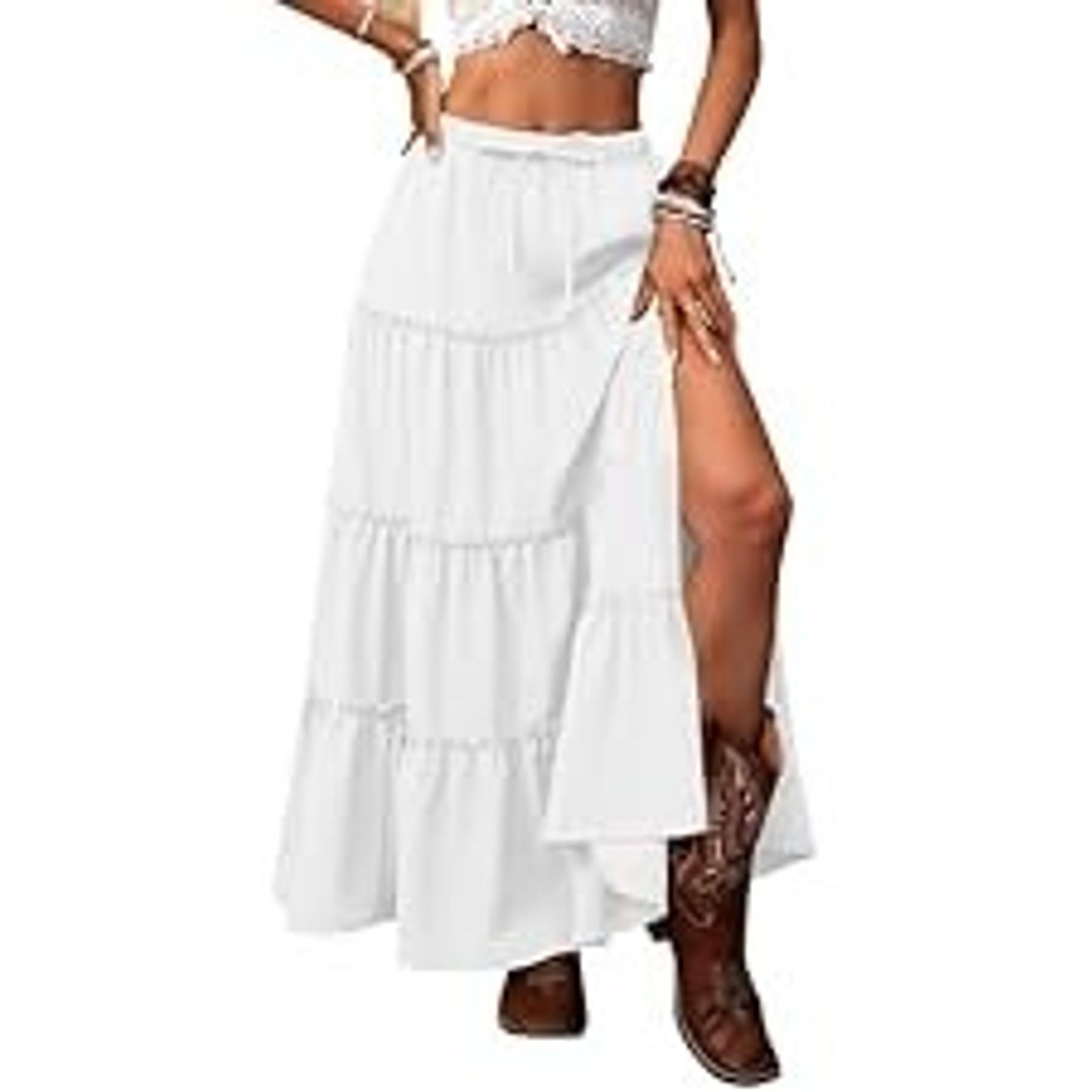 Linen Straight Maxi Skirt with Side Slit - Elastic Waist Drawstring Long Flowy Ankle-Length Skirt with Pockets(Gift) Linen Straight Maxi Skirt with Side Slit - Elastic Waist Drawstring Long Flowy Ankle-Length Skirt with Pockets(Gift)