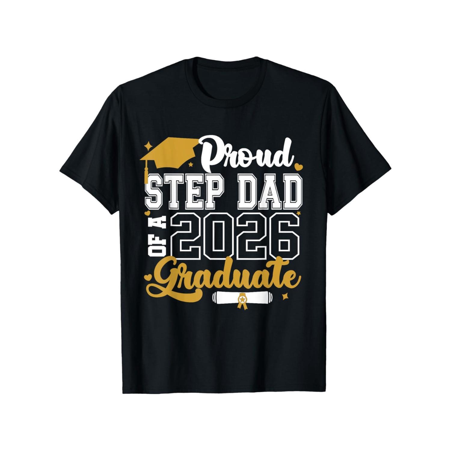 SageSprintClass of 2026 Graduation T-Shirt - Proud Dad of a 2026 Graduate, Golden Lettering & Diploma Design, Cotton sm Loose Fit S-XXXL, Black Casual Shirt for 2026 Year Parents Gift SageSprintClass of 2026 Graduation T-Shirt - Proud Dad of a 2026 Graduate, Golden Lettering & Diploma Design, Cotton sm Loose Fit S-XXXL, Black Casual Shirt for 2026 Year Parents Gift