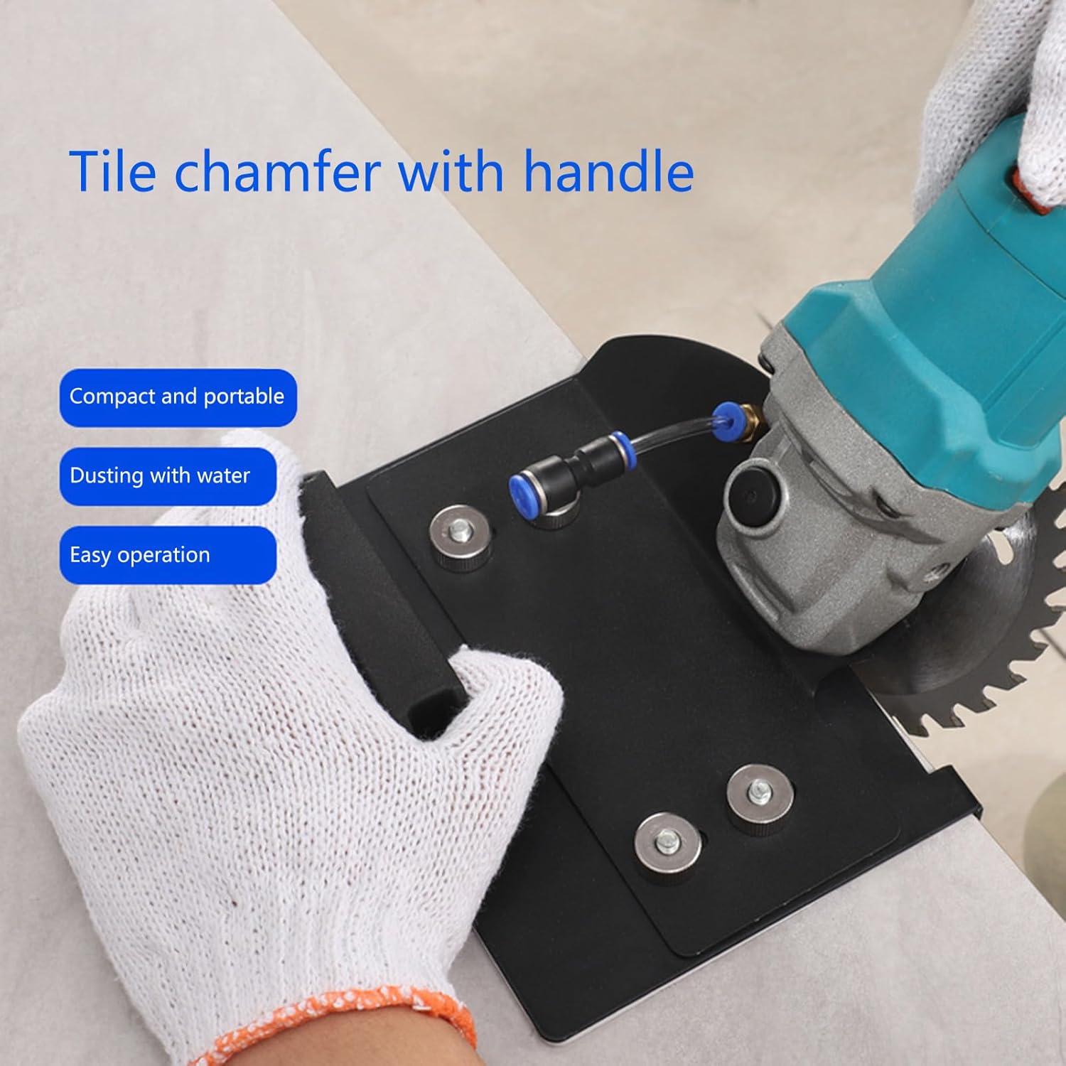 45 Degree Tile Chamfering Tool, Ceramic Tile Cutter Tool, Angle Grinder Attachments Stand for The Pro, Tile 45 Degree Angle Cutting Tool for 100-Type Angle Grinders, for Precise Tile Cutting, Power Tools