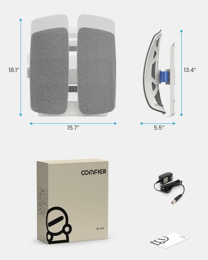 COMFIER Heated Lumbar Support Pillow with Vibration Massage, Back Support Cushion for Office Chair, Graphene Heating Chair Back Massager for Car Gaming Chair, Adjustable Height Up to 18.1 Inches Mother's Day