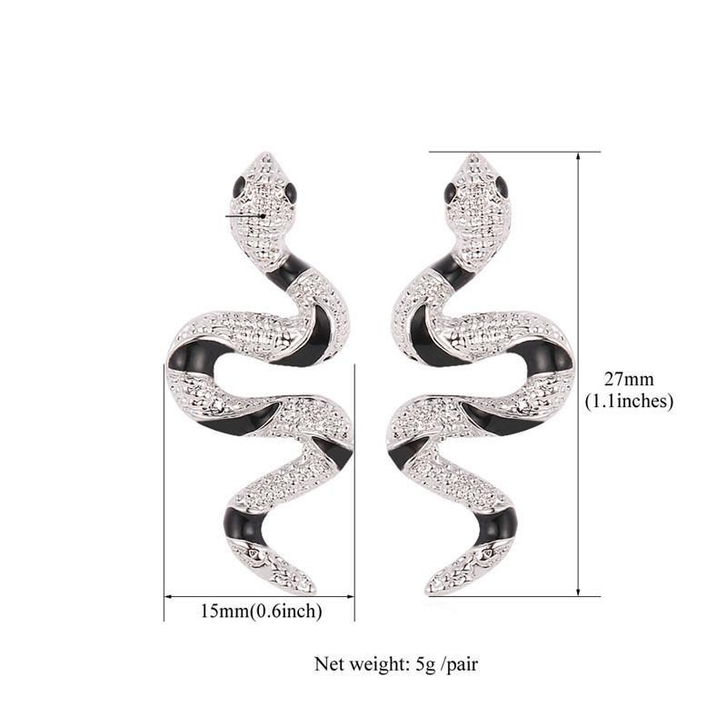 FaithHeart Snake Stud Earrings for Men Women Gothic Jewelry