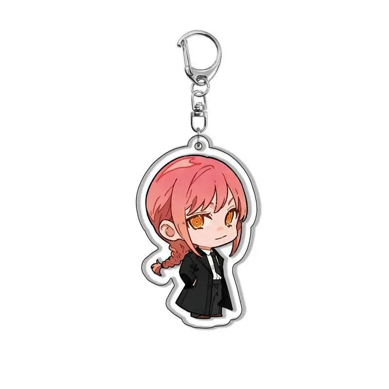 Anime Acrylic Keychain Chainsaw Man Denji Makima Pochita Anime Merchandise Layered Design Cute Figure Collectible Gift for Fans