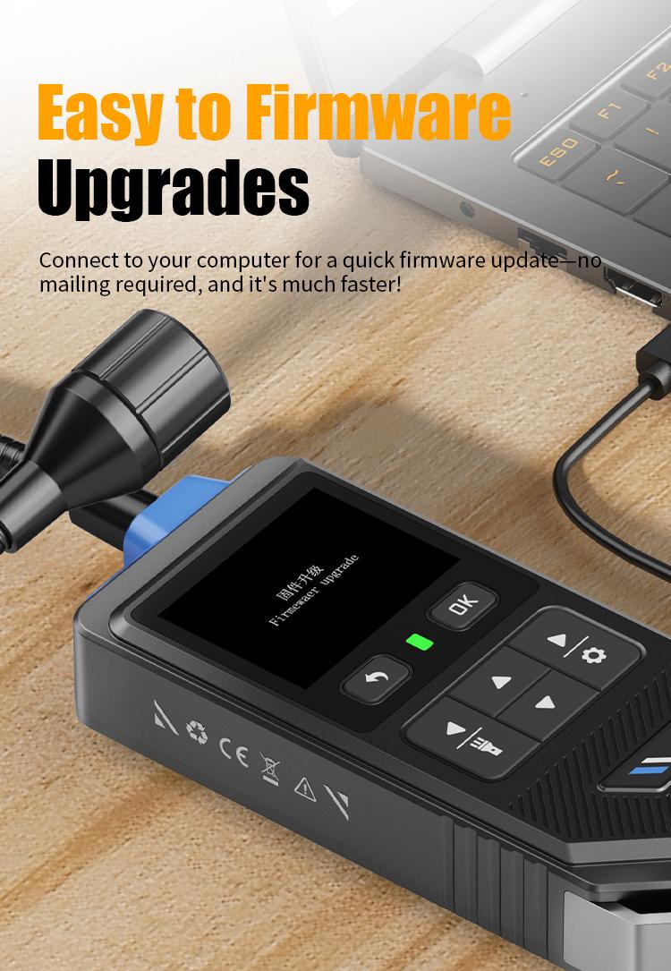 FNIRSI GD-02 Portable Gas Leak Detector 50000PPM Color Screen Display Methane LPG Detection with 36cm Probe 3 Alarms for Home Security System