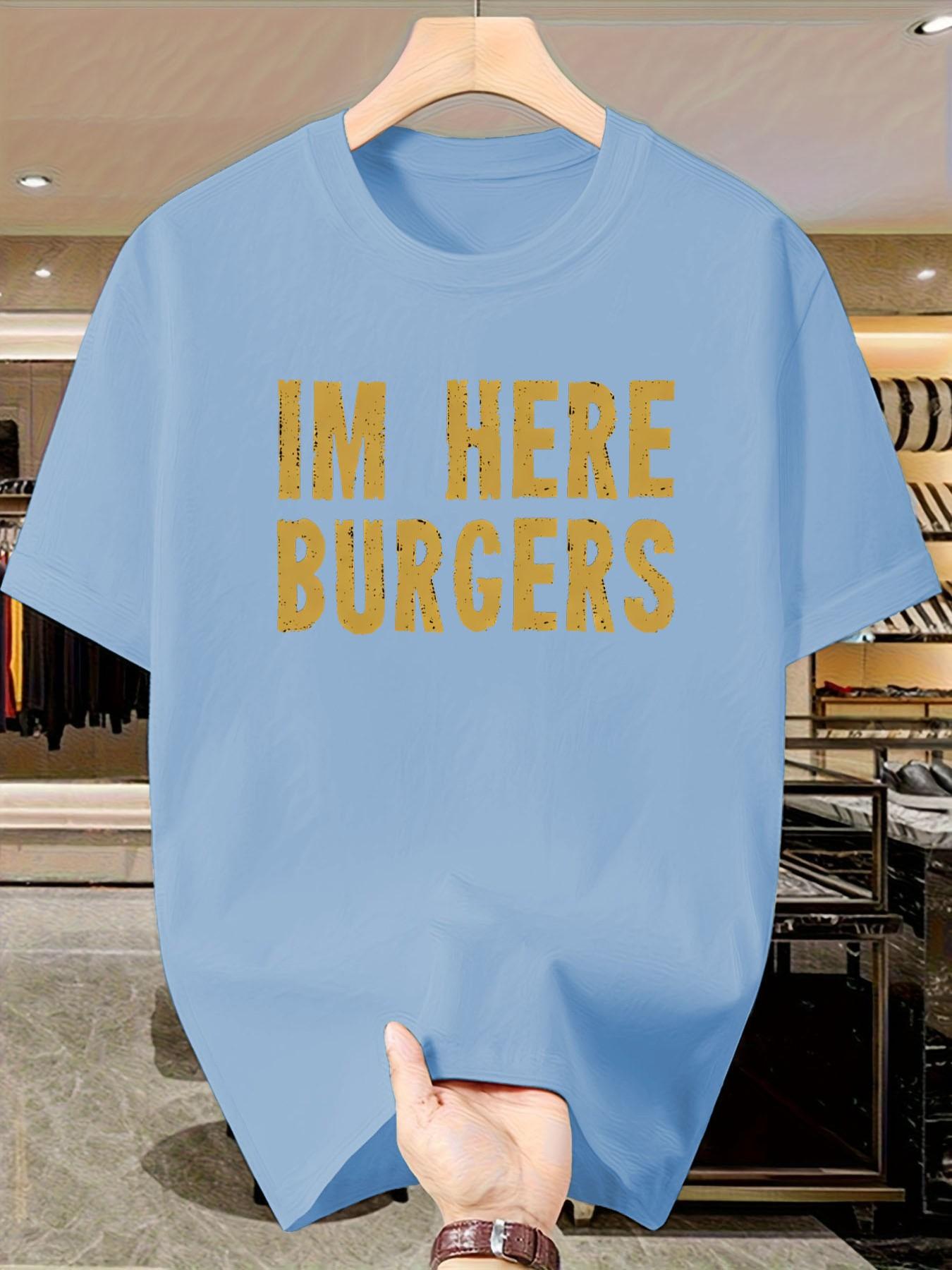 2026 Summer New! Burger T-Shirt for Food Lovers, Versatile and Stylish, Perfect Gift for Friends/boyfriend, Casual Short Sleeve Top