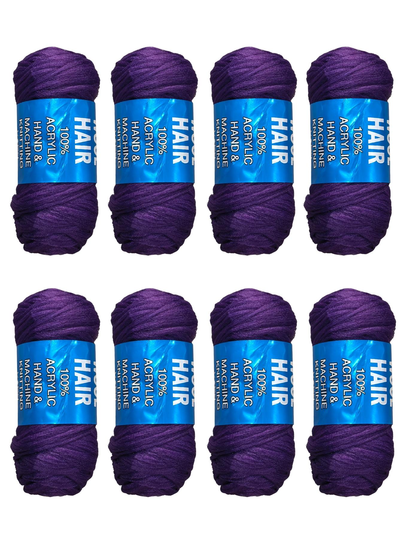 4Pcs/8Pcs Natural Black Brazilian Wool Hair for Braiding Hair Acrylic Yarn Crochet Box Braids Senegalese Twist Jumbo Braids Faux Locs Crochet Hair for Women Synthetic Braiding Hair Extensions  Wool Braiding Hair for Women Synthetic Extensions