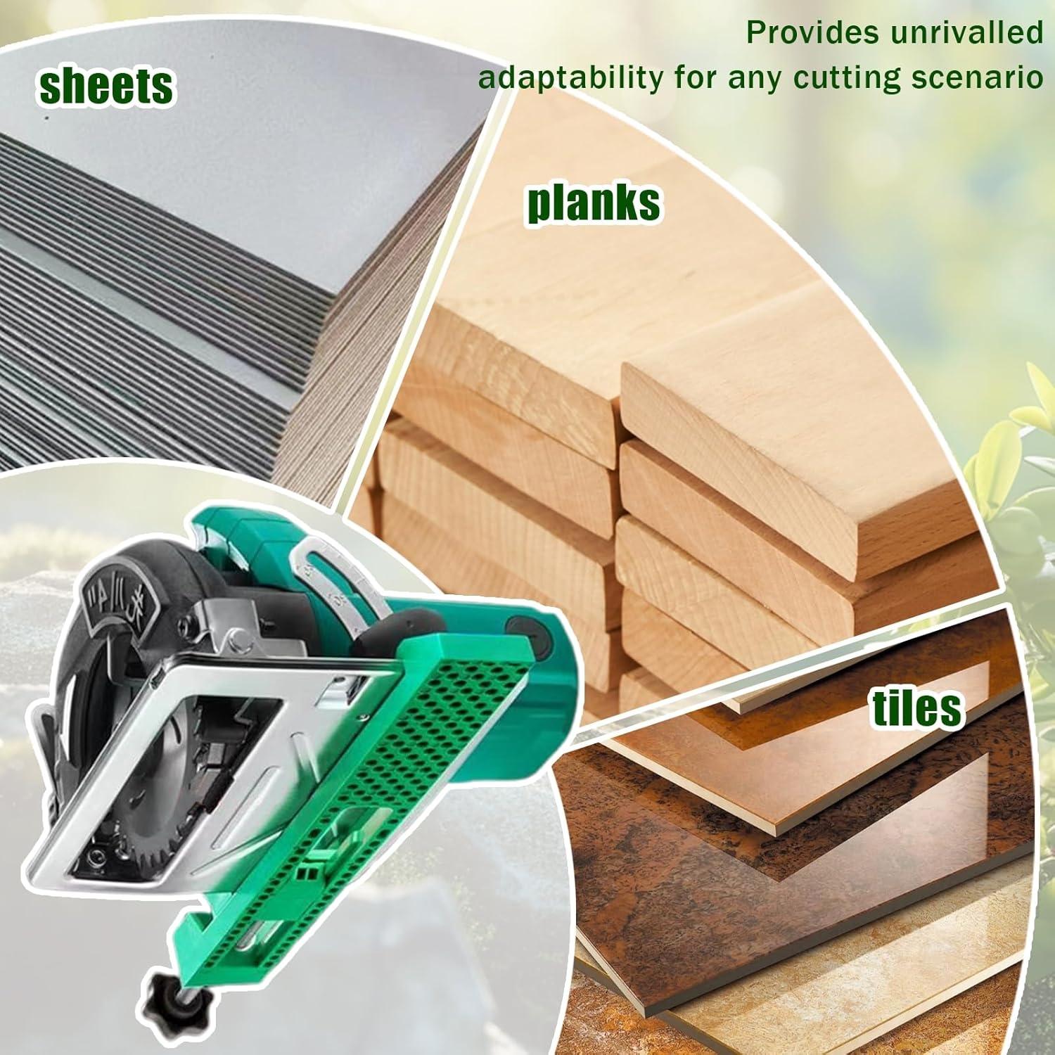 Adjustable Cutting Machine Base, Precision Woodworking Hand Saw Accessories, Electric Circular Saw Router Jig for Accurate Cutting Hardware