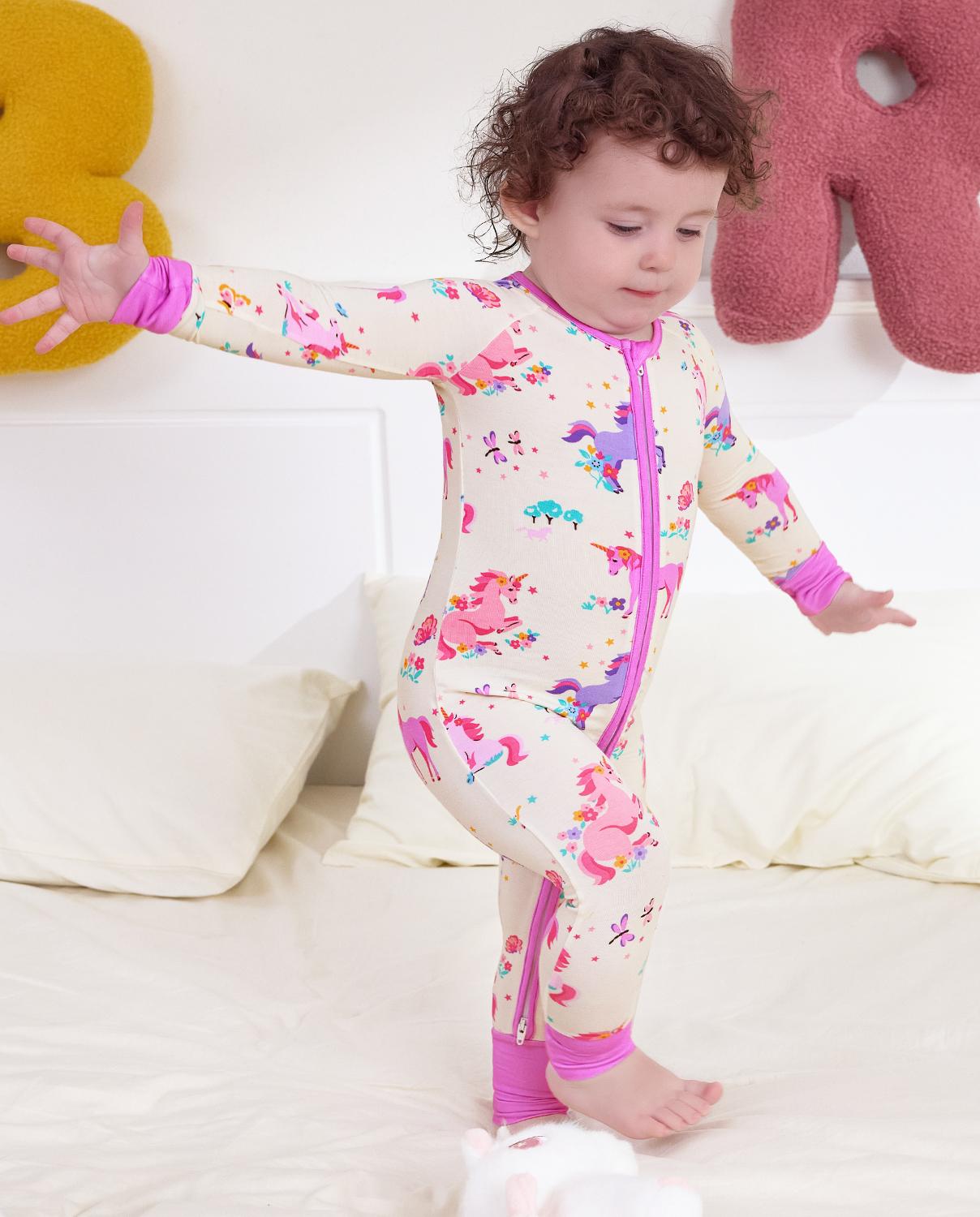 babee Reshinee Bamboo Viscose Baby Convertible Footie Pajama,Zipper Pajamas for Baby Kids Boys Girls,Sleep & Play Footed Pjs baby,Valentine's Day gift