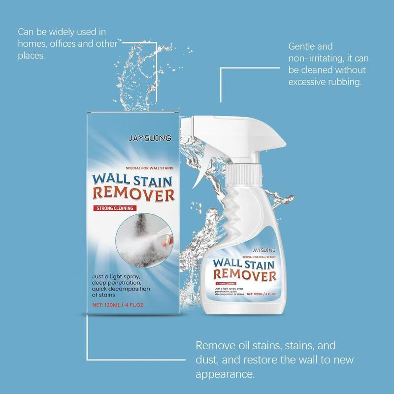Jaysuing Wall Stain Remover, Stain Treater Spray, Water Marks Cleaner for Bathroom & Kitchen Walls, Effective Mold Cleaning Solution for Home Use, Cleaner Liquid