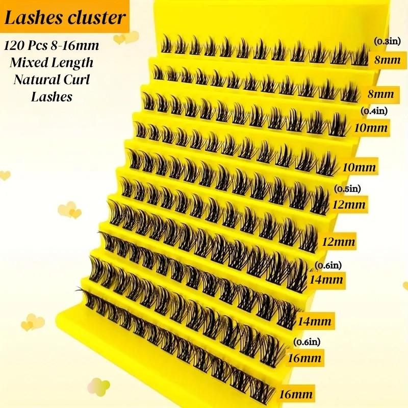 Natural Eyelash Clusters Mixed Lengths 8-16mm, Thin Soft Design, Suitable for DIY False Lashes, Enhance Eye Charm, Made in China