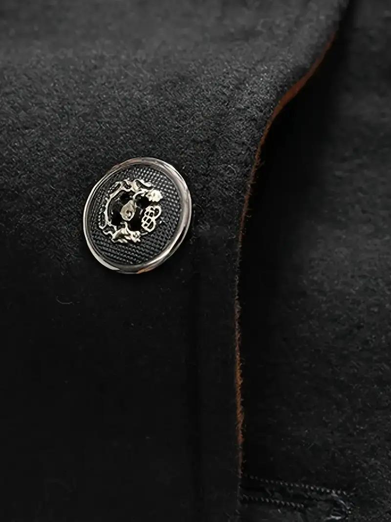 Men's Winter Overcoat Casual Warm Jacket Detachable Collar Thickened Autumn and Winter Coat with Pockets Non-Stretch Fabric Coat for Men Jacket