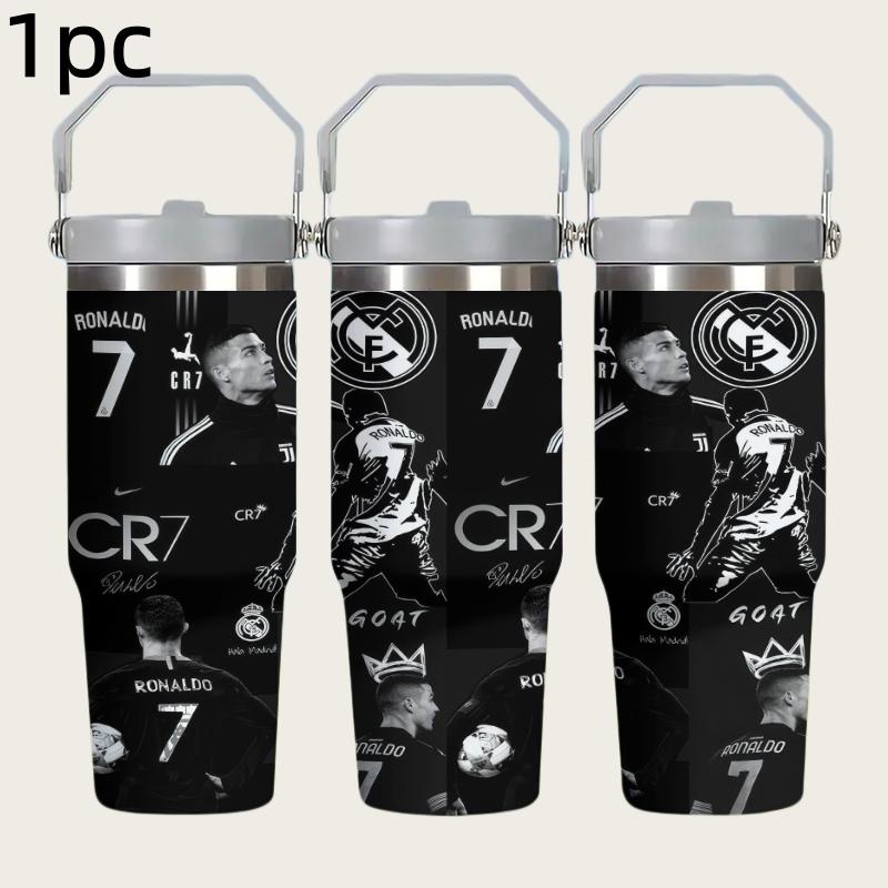 1pc Cr7c Stainless Steel Insulated Travel Mug, Long-Lasting Temperature Control, Cute Cartoon Design, Leak-Proof, BPA-Free, Ideal for Outdoor & Daily Use