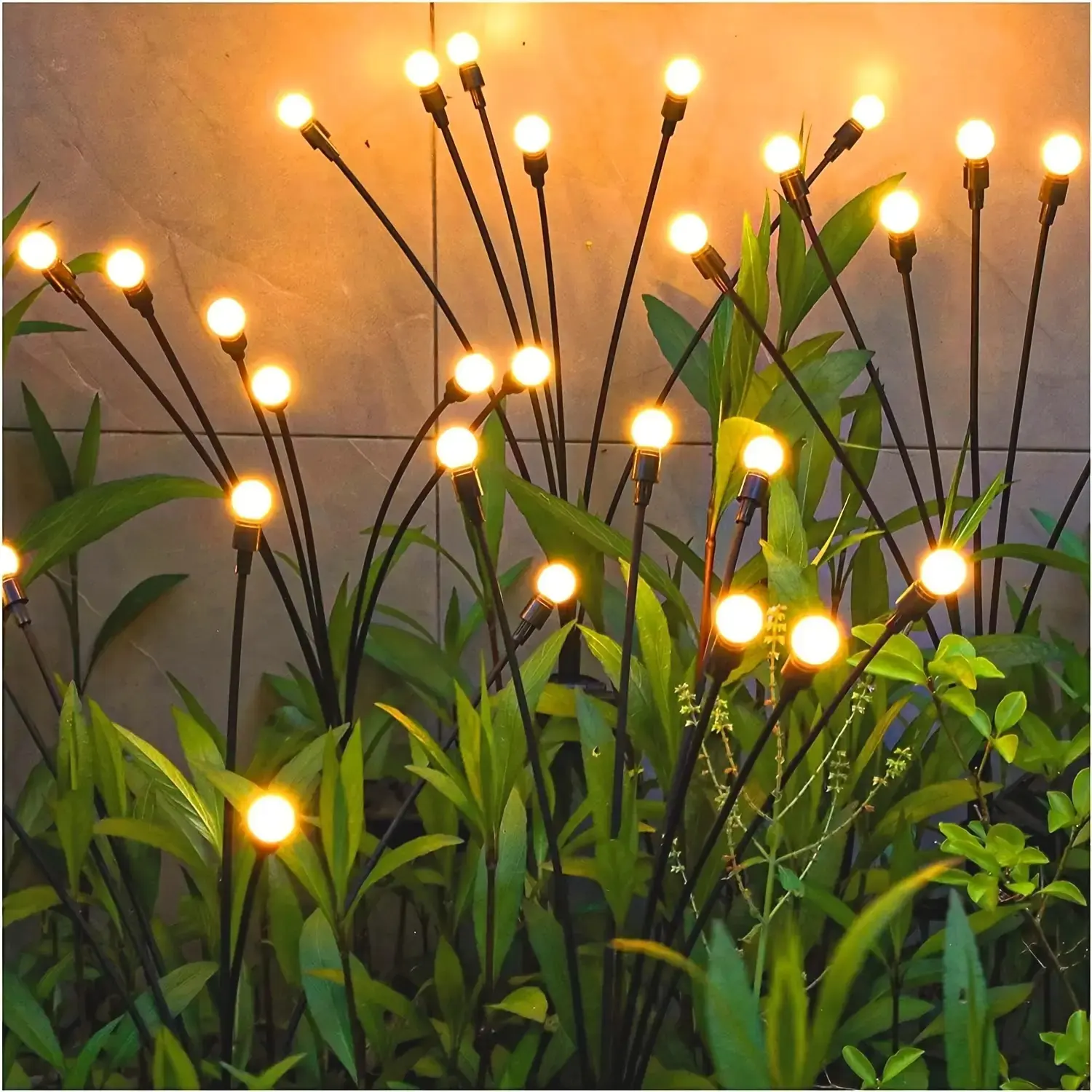 Solar Firefly Light - 2/6 Packs (16/48 LEDs, Big Bulb, Water Resistant) Outdoor Courtyard Light, Home Decor, Firefly Sparkle, Garden Decor, Patio Gift for Women # string