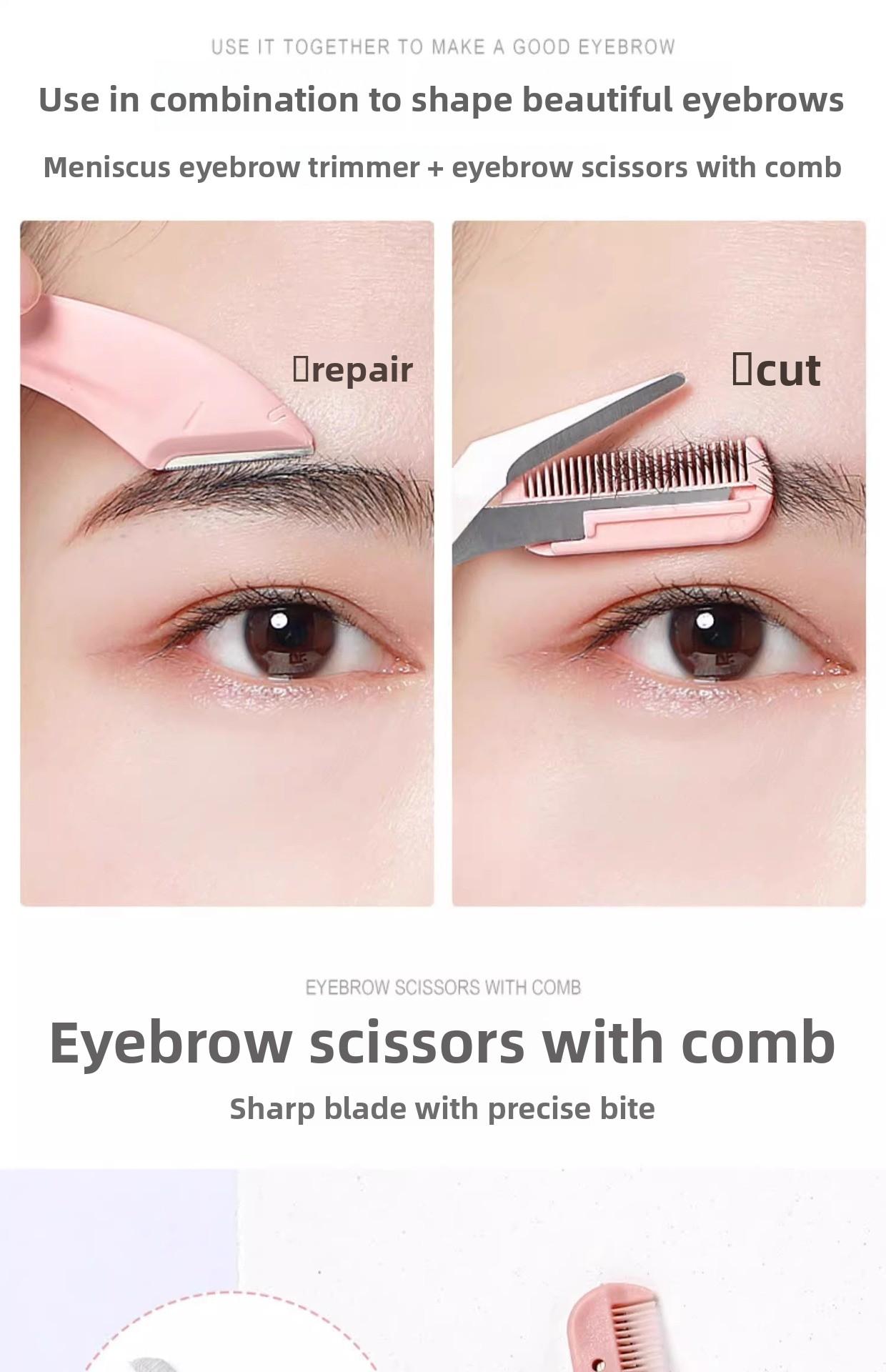 Essential Brow Shaping Kit for Beginners, Unisex Stainless Steel Eyebrow Razor Set, Multi-Pack Makeup Tool for Men & Women, Eyebrow Grooming Kit, Makeup Tools Gift