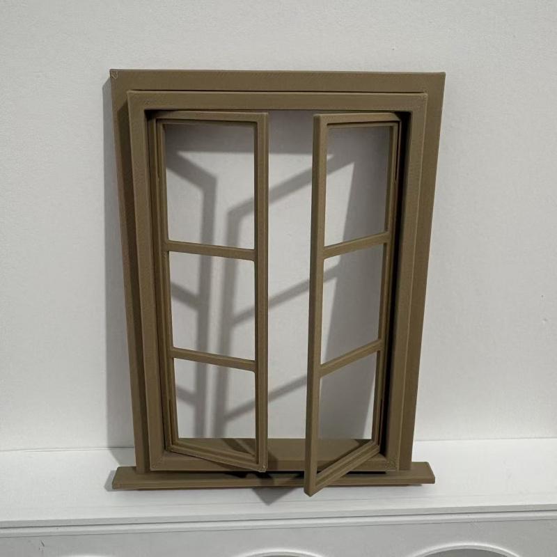 1:12 Scale Dollhouse Window Model, Mini Operable Window for BJD/OB11 Dolls, Made from PLA Material (Non-Wooden) - Ideal for Dollhouse Decoration, Miniature Scene Accessory, Photo Prop, Perfect for Valentine'S Day Or Birthday Gifts