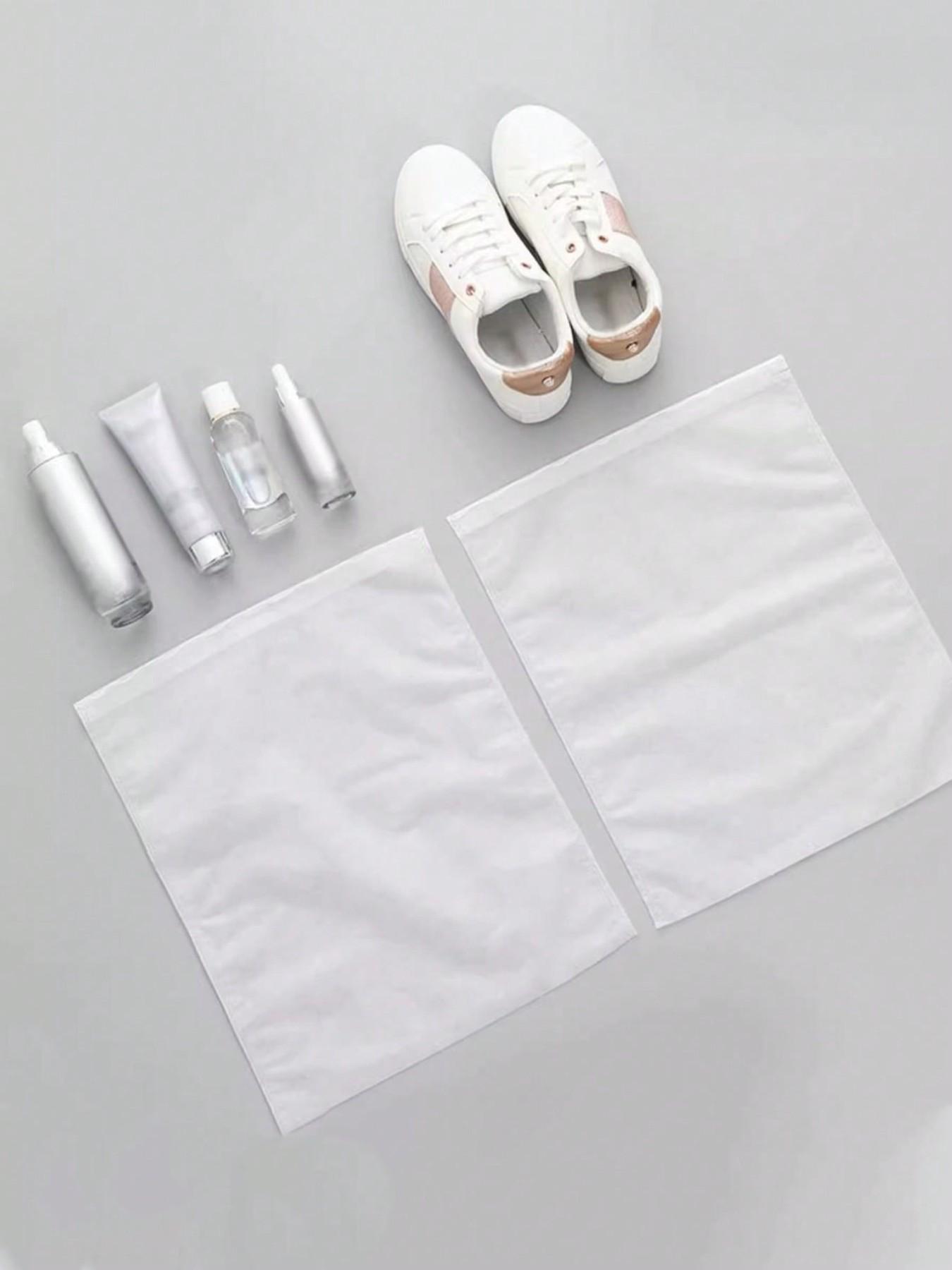 Portable Semi-Transparent Shoe Bags, Breathable Non-Woven Dustproof Pouches, Lightweight Drawstring Bags for Shoes and Bags, Waterproof, Hangable, Ideal for Cruises and Vacations