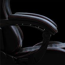 Dowinx Gaming Chair Office Chair PC Chair with Massage Lumbar Support, Racing Style PU Leather High Back Adjustable Swivel Task Chair with Footrest