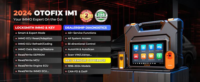 OTOFIX IM1 Key Fob Programmer Car Diagnostic Scan Tool 2 Years Free Update IMMO Functions,Bi-Directional Scanner, All System Diagnostic Scanner for Car,40+ HOT Services,DoIP&CANFD